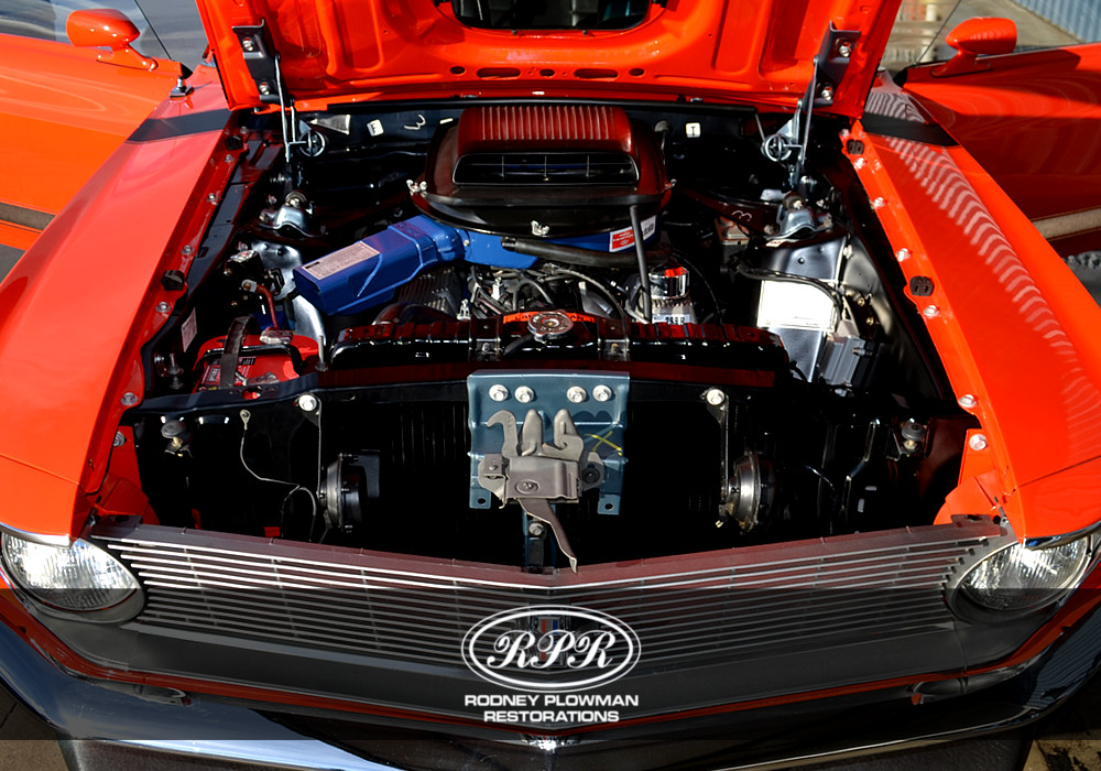 Thoroughbred BOSS 302 Orange Engine Bay Award Winner Rodney Plowman Restorations